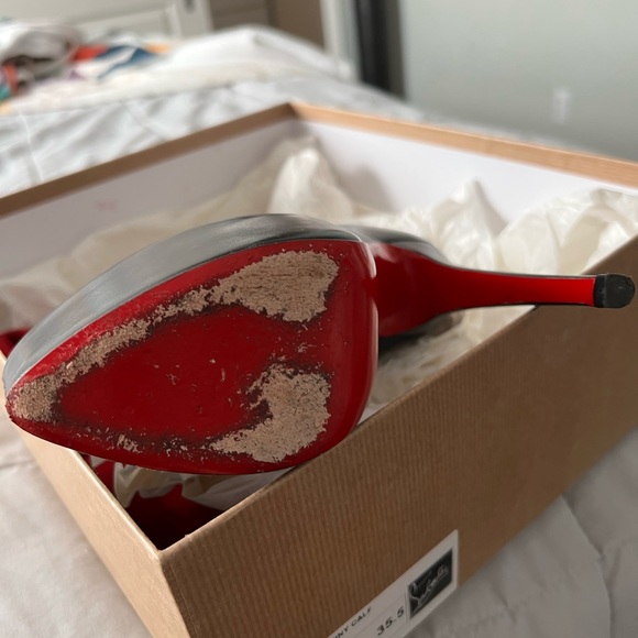 CHRISTIAN LOUBOUTIN Black DAFFODILE Sz 35.5 Ankle Boots Bootie - Picture 3 of 9